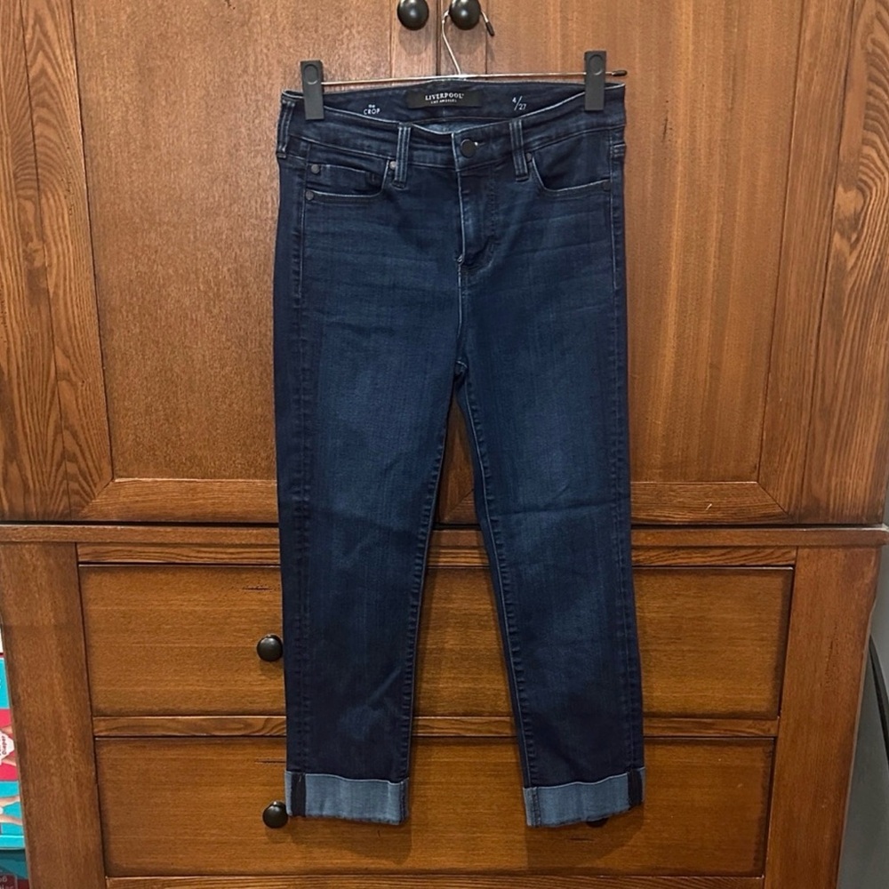 Liverpool Los Angeles Jeans : The Crop : Dark Wash : Sz 27/4